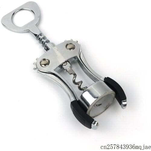 50 Pcs Stainless Steel Wine Bottle Opener Red Wine Openers Handle Pressure Corkscrew Kitchen Accessories Bar Tool