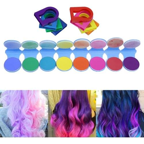 8 Colors Hair Dye Chalks Powder DIY Temporary Pastels Salon Styling Tool Cosplay Makeup Kit Hair Color Salon Chalks Powder