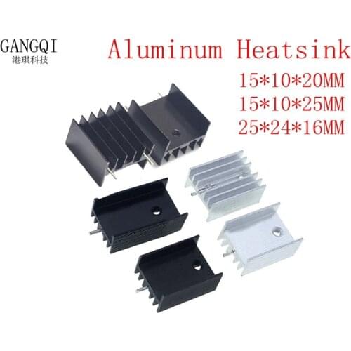 5PCS/LOT Aluminum Heatsink Radiator Heat Sink Cooling For Electronic Chip IC Heat Sink Transistor Radiator TO220 WITH 1PIN 2PIN