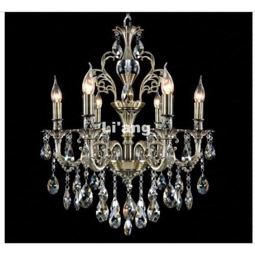 Free Shipping Crystal Chandelier Hanging Light Fitting Good Quality K9 Crystal European Decora Drop Lustre for Living Room Light