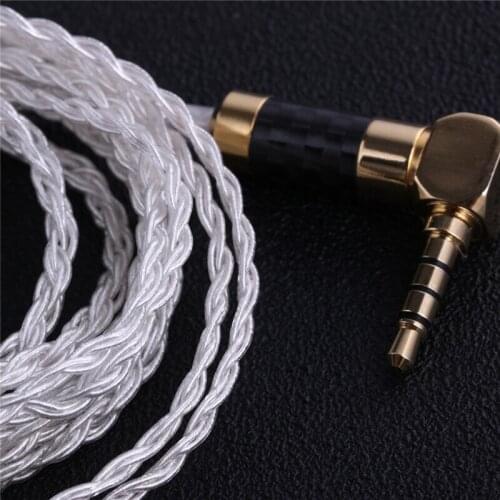 BGVP 5N OCC DM5 Silver Plated Earphone Cable SE535 846 High Frequency Upgraded 8 Strand MMCX Cable with Mic