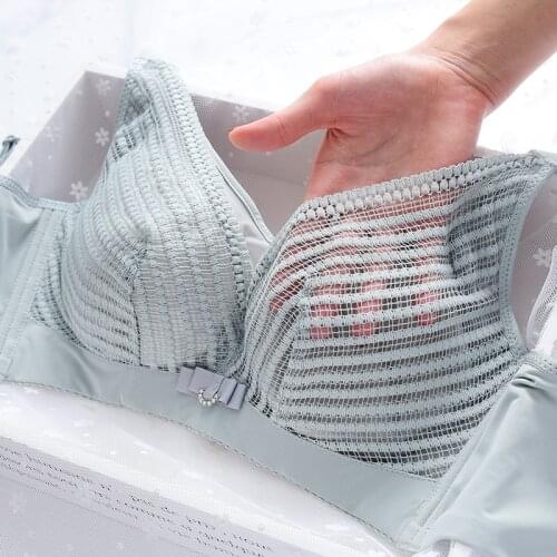 New Beauty Back Underwear Womens Sexy Thin Large Bust Small Adjustable Fat Large Gathered Breast Holding Bra CD