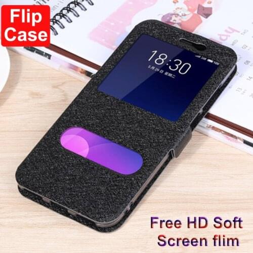 Cover For Meizu M6T case M6 T M 6T M811H 5.7" shell Leather open Window Phone Cases For Meizu MEILAN 6T M811Q Meilan6T flip case