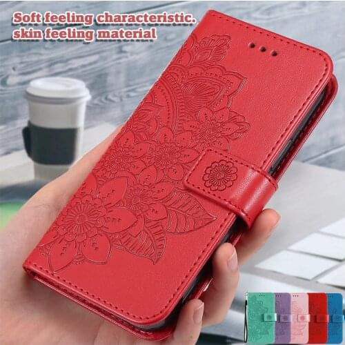 Phone Cover For Xiaomi 11 10T Lite POCO X3 M2 M3 Redmi 8 8A 9A 9C 9T Note 9 9S 10 Pro K40 Flower Premium PU Leather Wallet Case