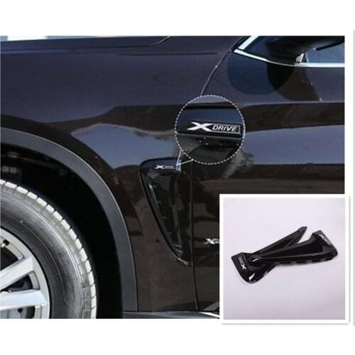 For BMW X5 X5M F15 F85 2014-2018 X-Drive LOGO Wing Fender Air Guide Vents Trim