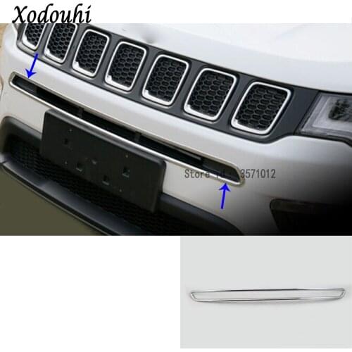For Jeep Compass 2017 2018 2019 2020 Car Styling Dedicate License Plat Racing Grid Grill Grille Hood Panel Trim Frame Moulding