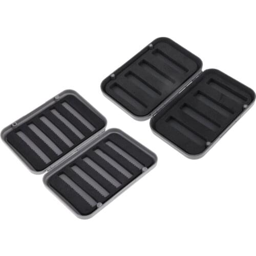 Two-sided Waterproof Fly Box Slit Foam Fly Fishing Box Case Organizer