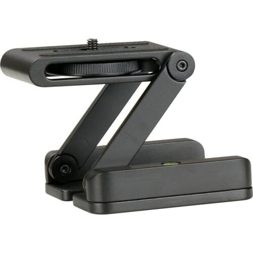 Ulanzi Z Flex Tilt Tripod Head Aluminum Alloy Folding Z Tilt Head Quick Release Plate Stand Mount Spirit Level for Phones Camera