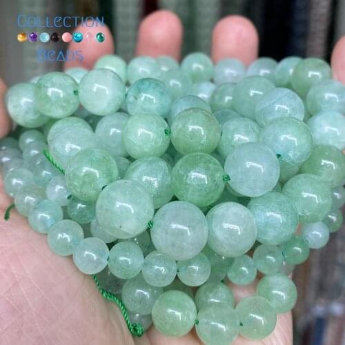 Natural Green Jades Stone Loose Round Beads for Jewelry Making 6/8/10mm Spacer Beads Diy Women Bracelets Accessories 15"