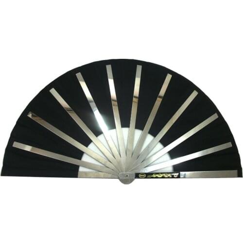 Kung Fu Fan Bones Tai Chi Fan Stainless Steel Tieshan Dance Fitness Metal Fan Self Defense Tool Fitness Wushu China Traditional
