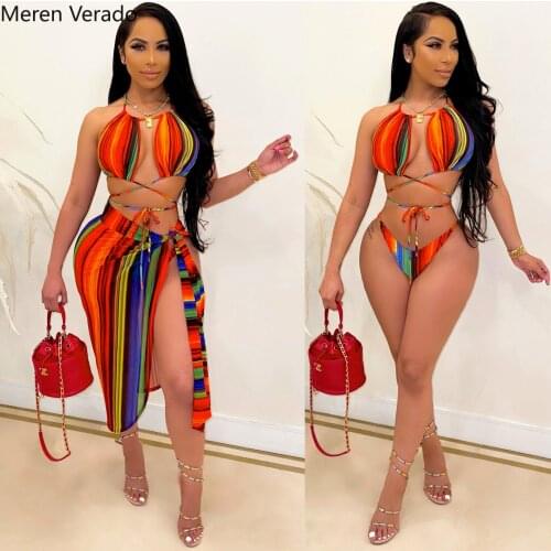 Lemon Gina Striped Swimwear