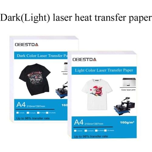 The best selling A4 dark light color laser toner printer thermal transfer paper pure cotton T-shirt fabric