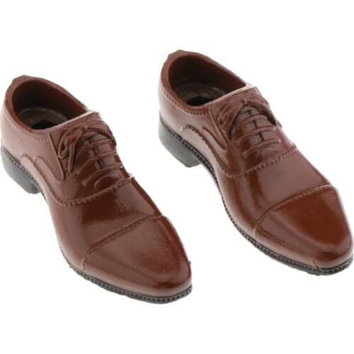 Hot Sale 1/6 Scale Vintage exquisite Male Soldier Shoes PU Leather Shoes for 12 '' Action Figures Body Toys Clothing Accessory