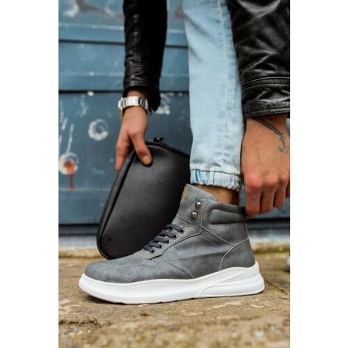 Knack High Sole Shoes F-505 Gray