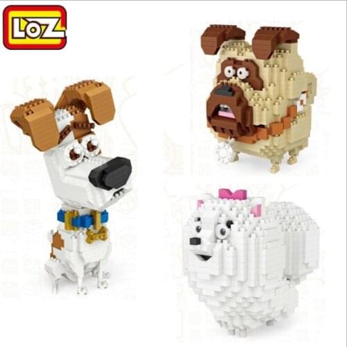 LOZ Cute Diamond Mini Block DIY 3D Dog Beauty Sheep Animal Assembling Figurine Toys Gift for Children Building Blocks Model 9786