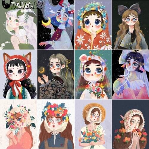 Cartoon Girl Diamond Painting 5Ddiy Character Cross Stitch Embroidery Anime Mosaic Kit Mosaic Craft Gift Design Home Decoration