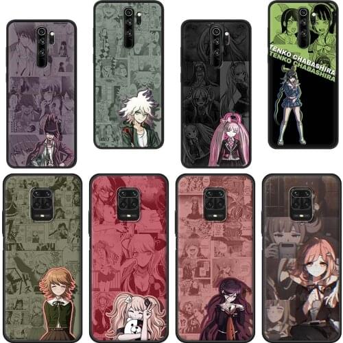 Bumper Soft Silicone Phone Case for Redmi K40 Note 10 9S 8 Pro Max 9 7 8T 9C 9A 7A Cover Coque Cases Funda Danganronpa Cartoon