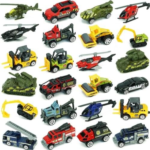 Alloy Car Set Childrens Toys Diecast 1:64 Model Kit Montessori Railed Motor Car Bicycles Play Vehicles Models Boy Toy Gift