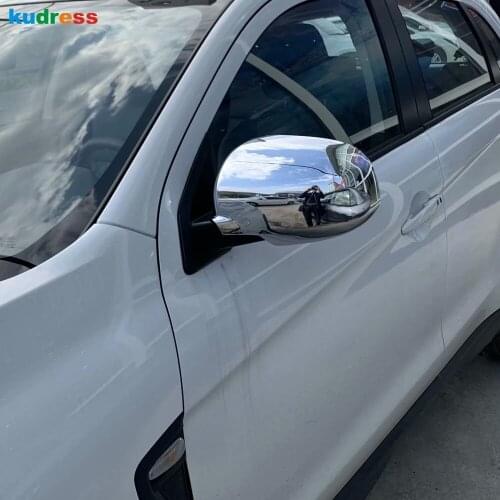 Rearview Mirror Cover Trim For Mitsubishi RVR/ASX/Outlander Sport ES 2020 2021 Carbon Fiber Door Mirrors Frame Cover Car Styling