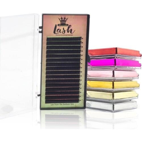 Natural soft faux mink eyelash extension C/D volume Individual Lashes glossy black eyelashes makeup cilia bulk professional