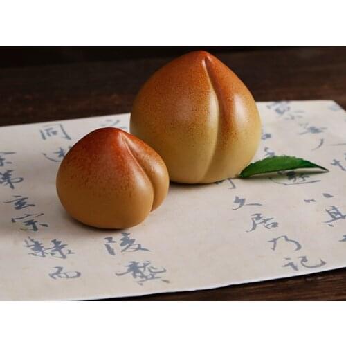 2019 New Yixing Purple Clay Tea Pet Pottery True Mini Peach Chinese Kung Fu Tea Set Tea Tray Home Decoration Accessories