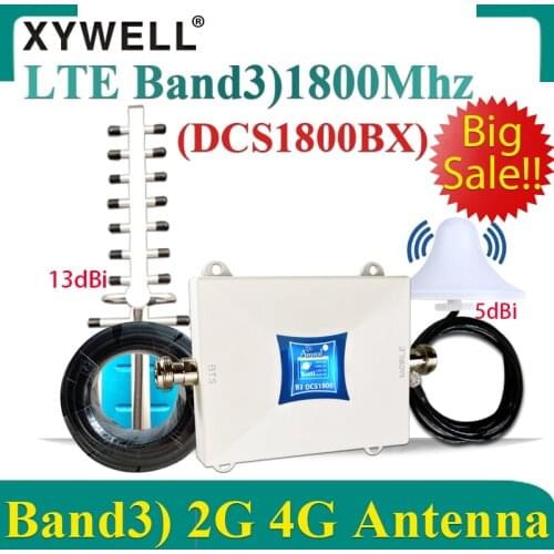 New!! Repeater 4G 1800Mhz Cellular Amplifier GSM 1800Mhz 2G4G Cellphone Signal Booster LTE 1800Mhz 4G Network Mobile Booster Set
