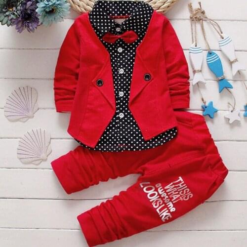 2018 New Childrens Suit Boy and Girl BabyPants Cotton Round Neck Sweater Coat Thin Section Two Paragraph Spring Tide