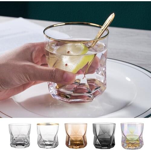 Solid Geometry Glass Creative Water Cup Phnom Penh Household Whisky Glass Milk Cup Net Red Cup Drinking Glasses
