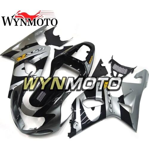 Silver Black Full ABS Injection Fairings For Suzuki GSXR1000 K1 K2 2000 2001 2002 Motorbike Fairing Kits Covers Bodywork