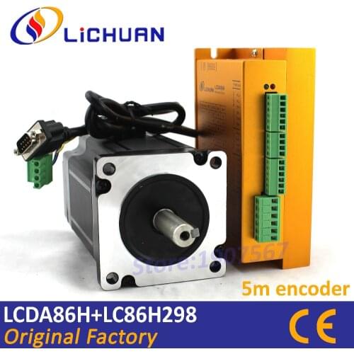 Lichuan 1set Nema34 6.5Nm closed-loop step motor kit+1set nema34 4.5Nm+1set 8.2Nm closed loop stepper motor with driver for CNC