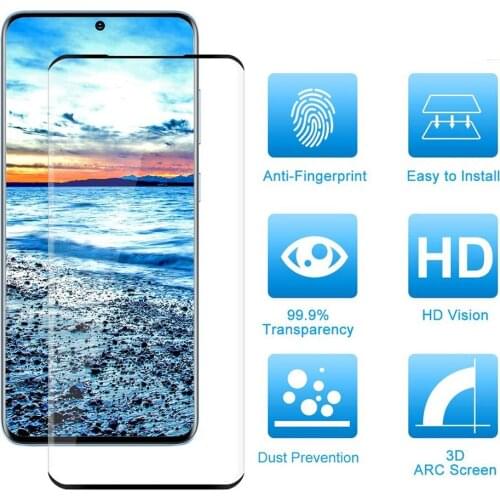 Hard Full Cover Screen Protector for Samsung S8 Plus S10 Plus S10E S9 Curved Edge Tempered Glass for Galaxy S21 Ultra S20 Ultra