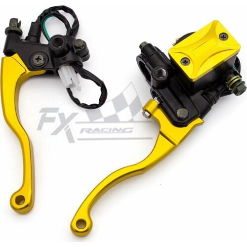 Universal 22mm Dirt Pit Bike Motorcycle Brake Clutch Lever Master Cylinder Reservoir Hydraulic Brake For 50CC-300CC 100cc 150cc
