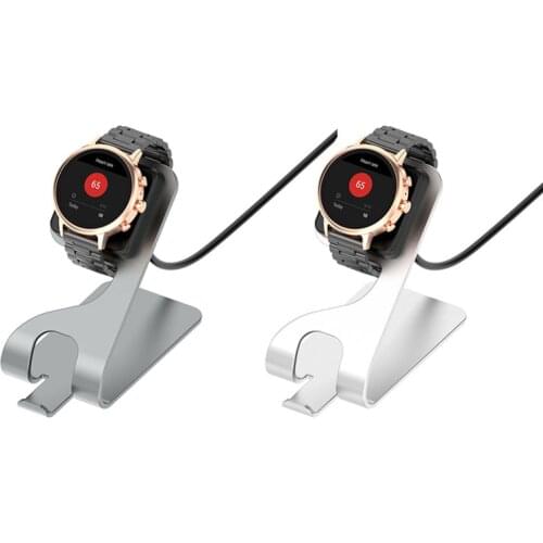 360 Rotated Metal Charger Charging Holder Charging Dock For Fossil Gen5/ 4/ Emporio Armani/ Skagen Falster 2