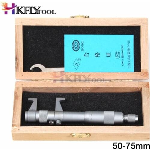 High Quality 50-75MM Inner Diameter Micrometers Centimeter Card Screw Gauge Spiral Micrometer For Measuring Tools