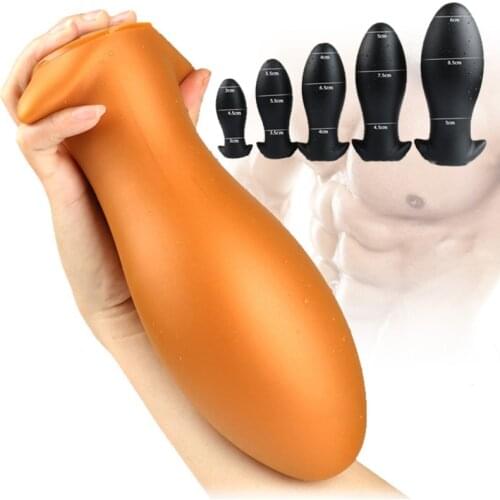 Adult Game Super Huge Liquid Silicone Anus Dialtor Anal Plug Sex Toys For Women Men Prostate Massager Vagina Butt Plug Big Dildo