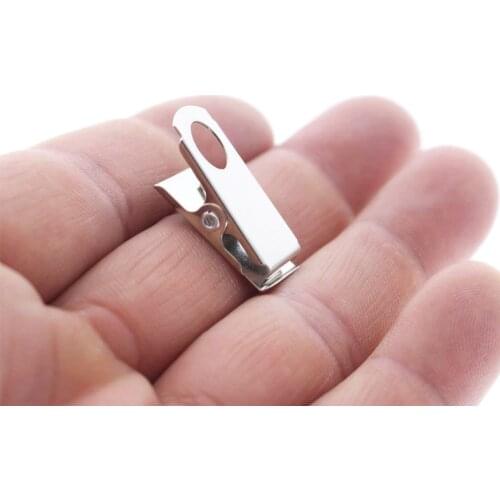 XRHYY 10 Pack - Small 1 Inch Bulldog Clasp Clips for Making Lanyards Arts & Crafts - Alligator Style Metal ID Clip Findings