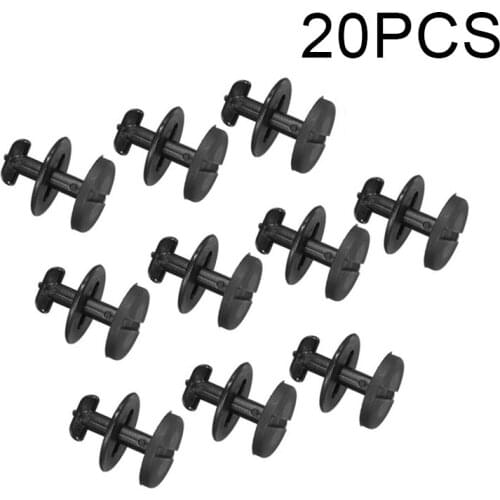 20pcs Car Floor Mat Carpet Clips With Washers For BMW E36 E46 E38 E39 8211941019 Interior Accessories Black Plastic Car Clip