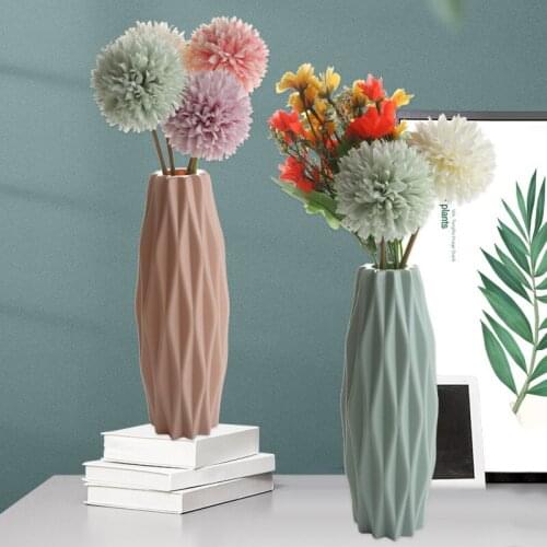 Green Creative Modern Vases Desktop Home Decoration Nordic Style Flower Arrangement Living Room Origami Flower Pot Interior
