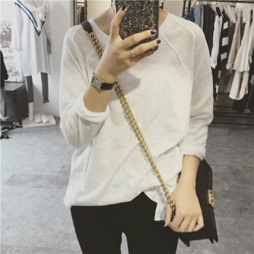 Women Autumn and winter clothes long-sleeved cotton tops female clothing O neck fashion blouse shirt