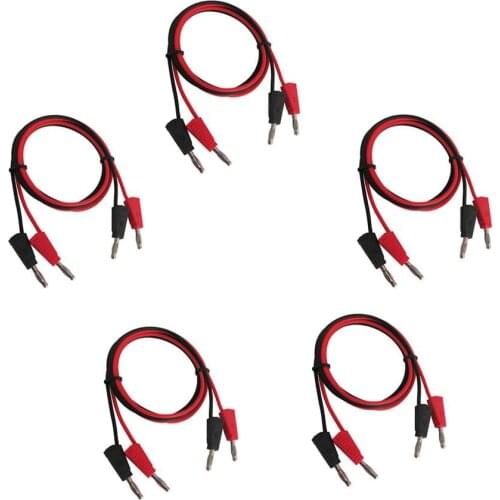 10Pcs Test Lead Banana Plug Male Stackable to Banana Plug [39inch/ 1 Set]