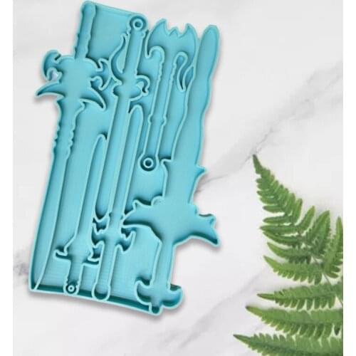 13MC Dagger Epoxy Resin Mold Keychain Pendant Casting Silicone Mould DIY Crafts Jewelry Making Tool