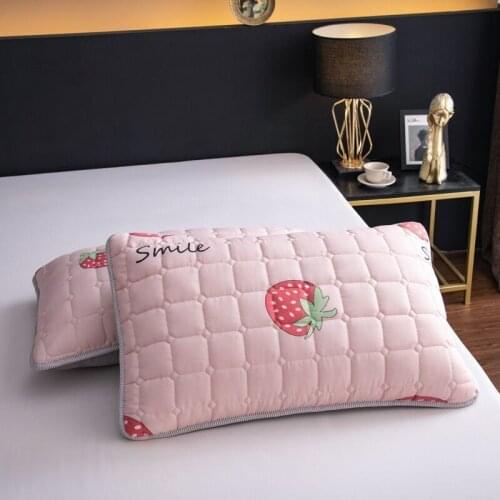 2PCS/Set PillowCases 100%Cotton Cartoon Pillow Case Mod Zip Winter Bedding Set Soft Warm For Home Bed Pillow Cover Bedding