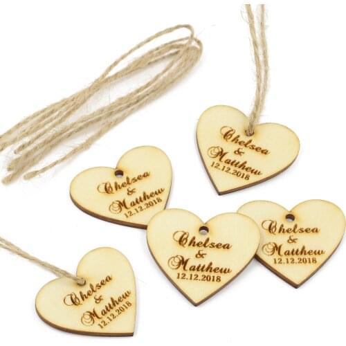 50*Personalized Custom Wooden Vintage Baby Baptism Decoration Wine Charm Wine Decoration Table Label Decor Country Wedding Tags