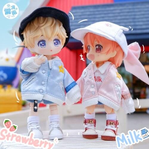 OB11 Doll Accessories T-Shirt Sports Jacket Baseball Cap Doll Clothes for Obitsu11,Molly,body9,GSC,1/12 Bjd