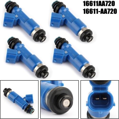 Artudatech 16611AA720 4x Dark Blue 565cc Fuel Injector For Subaru WRX STI 16611-AA720 2.5L