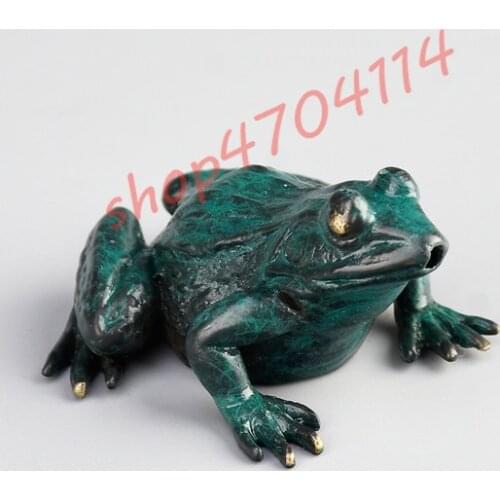 Pure copper, animal frog tea pet, exquisite crafts, tea ceremony decorations