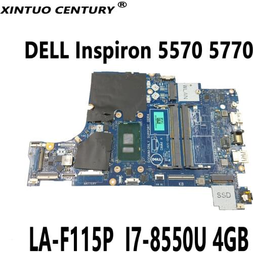 FOR DELL Inspiron 5570 5770 laptop motherboard CAL50/DAL10 LA-F115P CN-0Y8YF0 Y8YF0 WITH SR3LC I7-8550U 4GB 100% fully tested