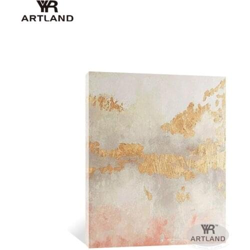 Cuadros decorativos salon nice pictures for home Hand drawn gold pink oil painting on canvas wall poster for living room bedroom