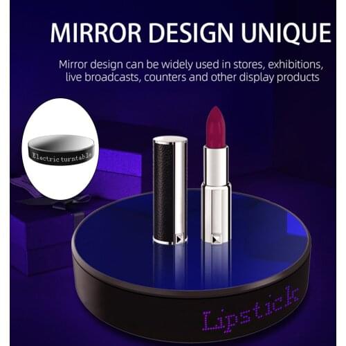 Electric Rotating Display Stand Jewelry Glass Models Round Holder Various Rotation Mode