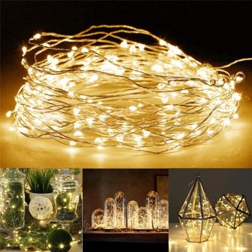 Fairy Lights Copper Wire LED String Lights Christmas Garland Indoor Bedroom Home Wedding New Year Decoration Battery Powered